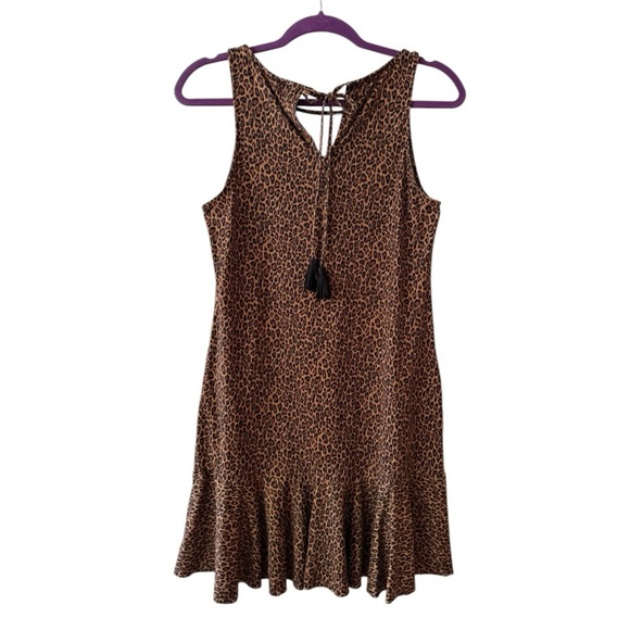 Tommy Bahama Sun Cat High-Neck Spa Mini Dress in Leopard Size Small - Picture 4 of 10